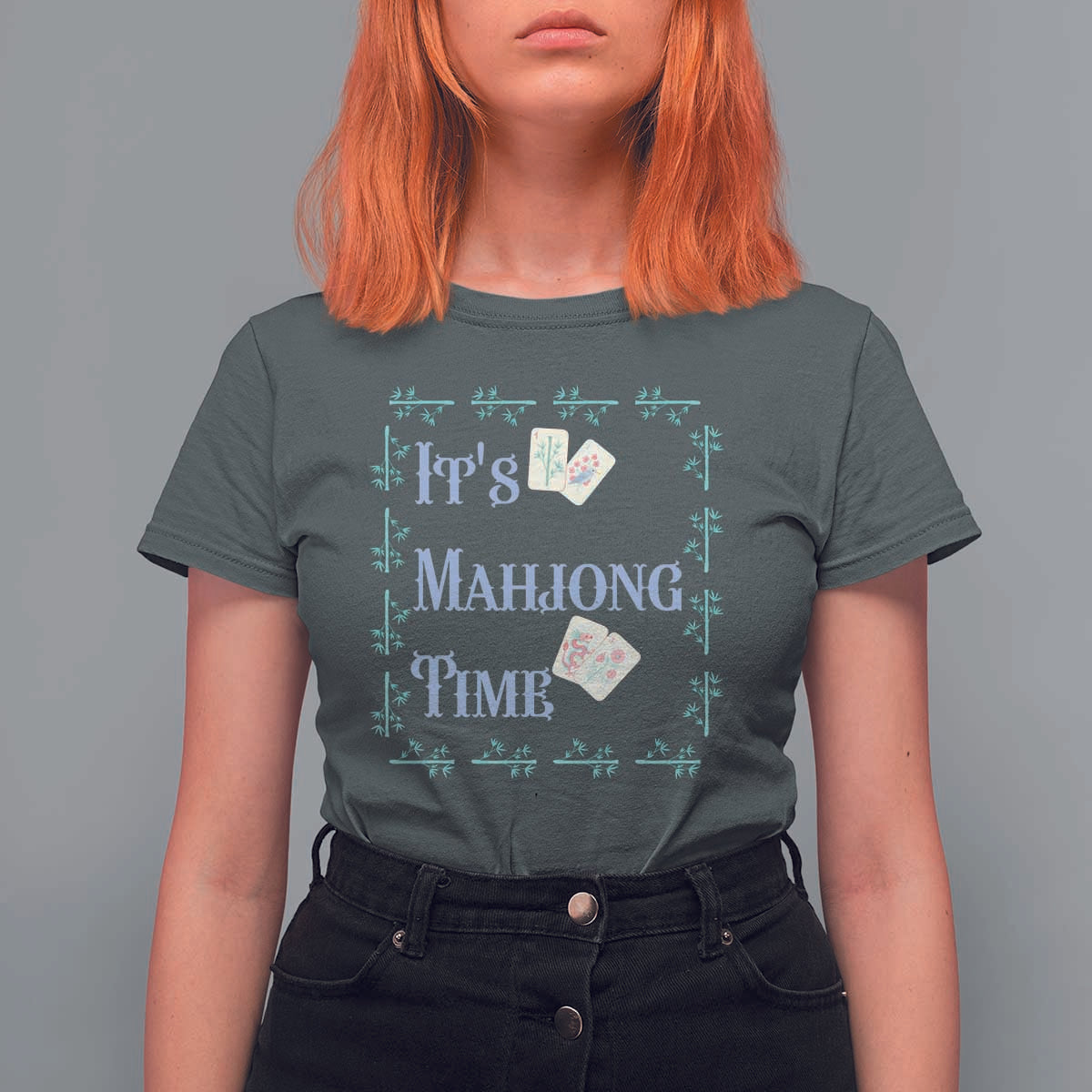 Mahjong Gift T Shirt For Women It Is Mahjong Time For Players - Wonder Print Shop