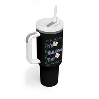 Mahjong Gift Tumbler With Handle It Is Mahjong Time For Players