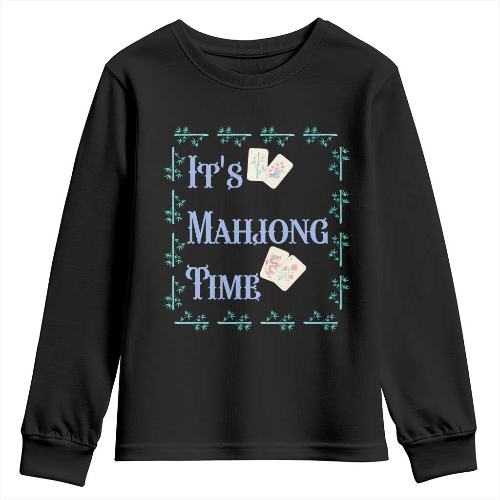 Mahjong Gift Youth Sweatshirt It Is Mahjong Time For Players - Wonder Print Shop