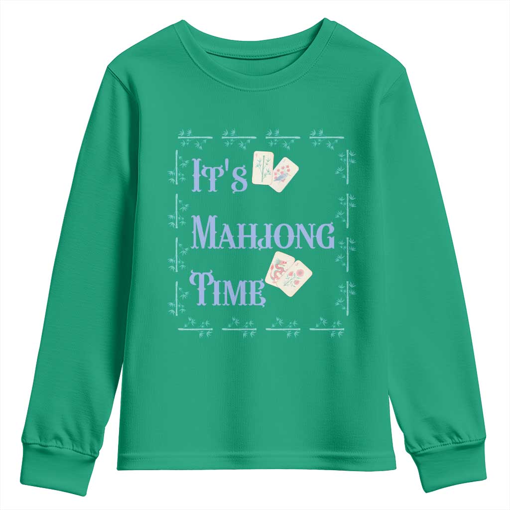 Mahjong Gift Youth Sweatshirt It Is Mahjong Time For Players - Wonder Print Shop