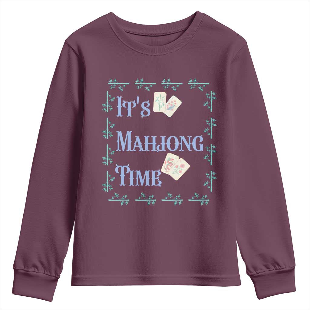 Mahjong Gift Youth Sweatshirt It Is Mahjong Time For Players - Wonder Print Shop