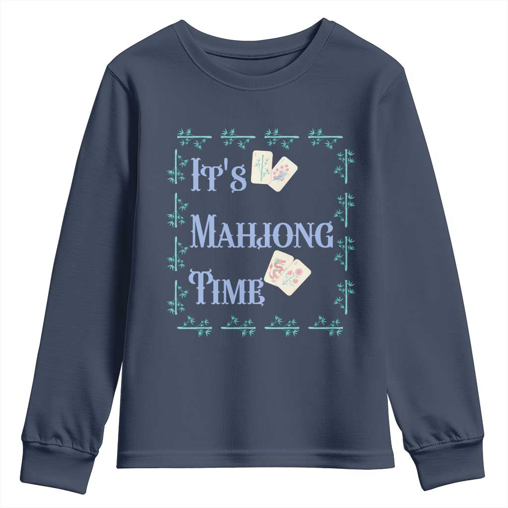 Mahjong Gift Youth Sweatshirt It Is Mahjong Time For Players - Wonder Print Shop