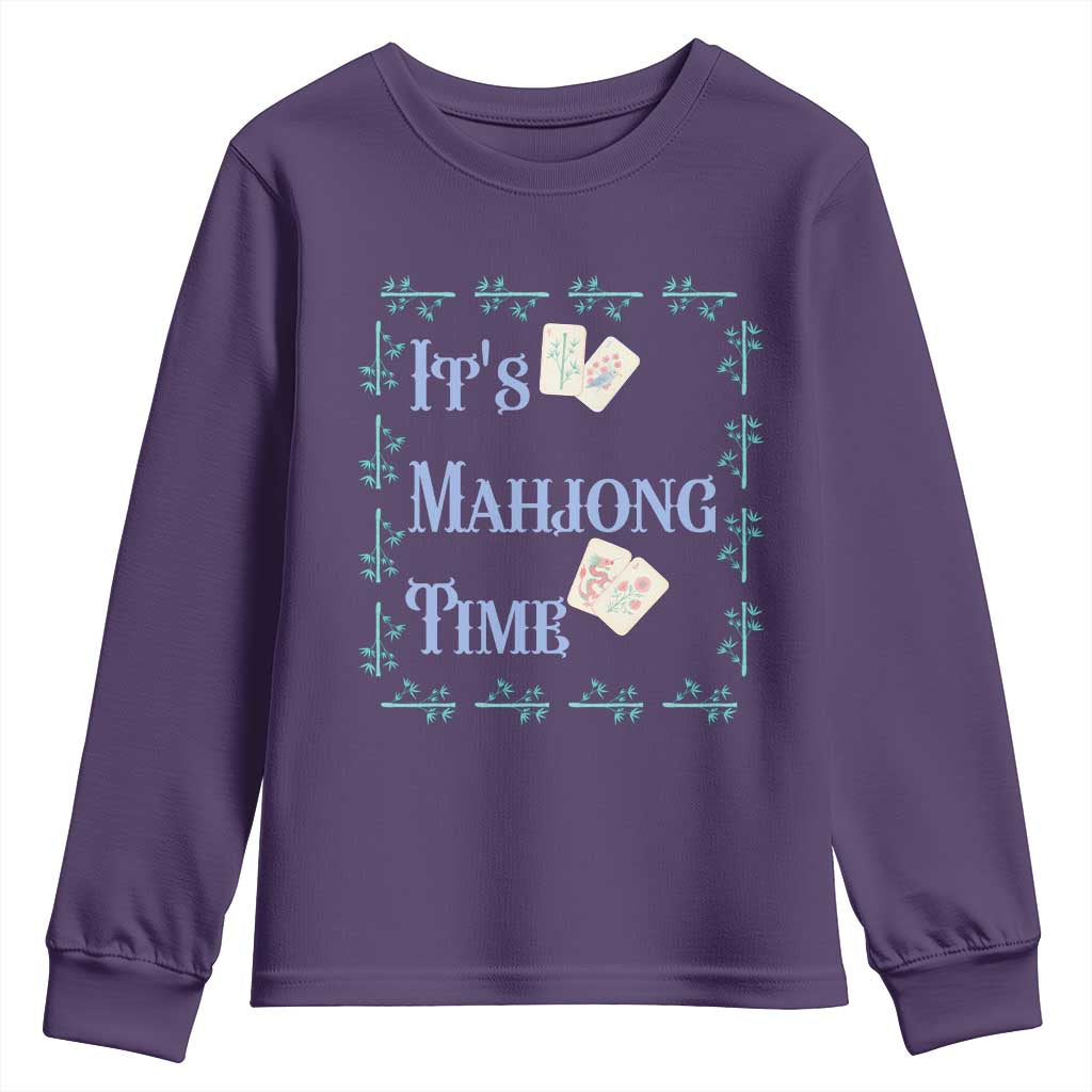 Mahjong Gift Youth Sweatshirt It Is Mahjong Time For Players - Wonder Print Shop