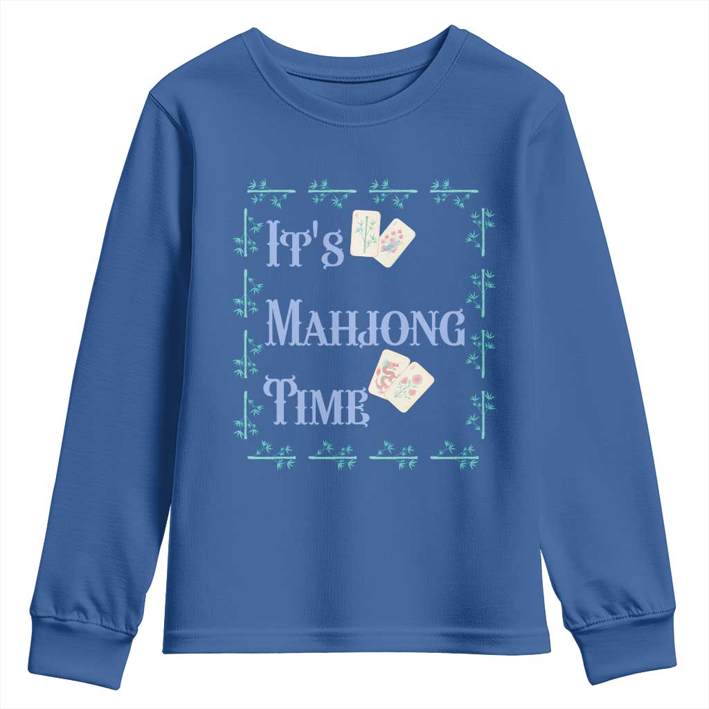 Mahjong Gift Youth Sweatshirt It Is Mahjong Time For Players - Wonder Print Shop