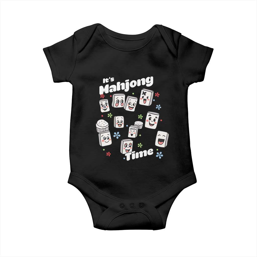 It Is Mahjong Time Baby Onesie Mahjong Lover Gift - Wonder Print Shop
