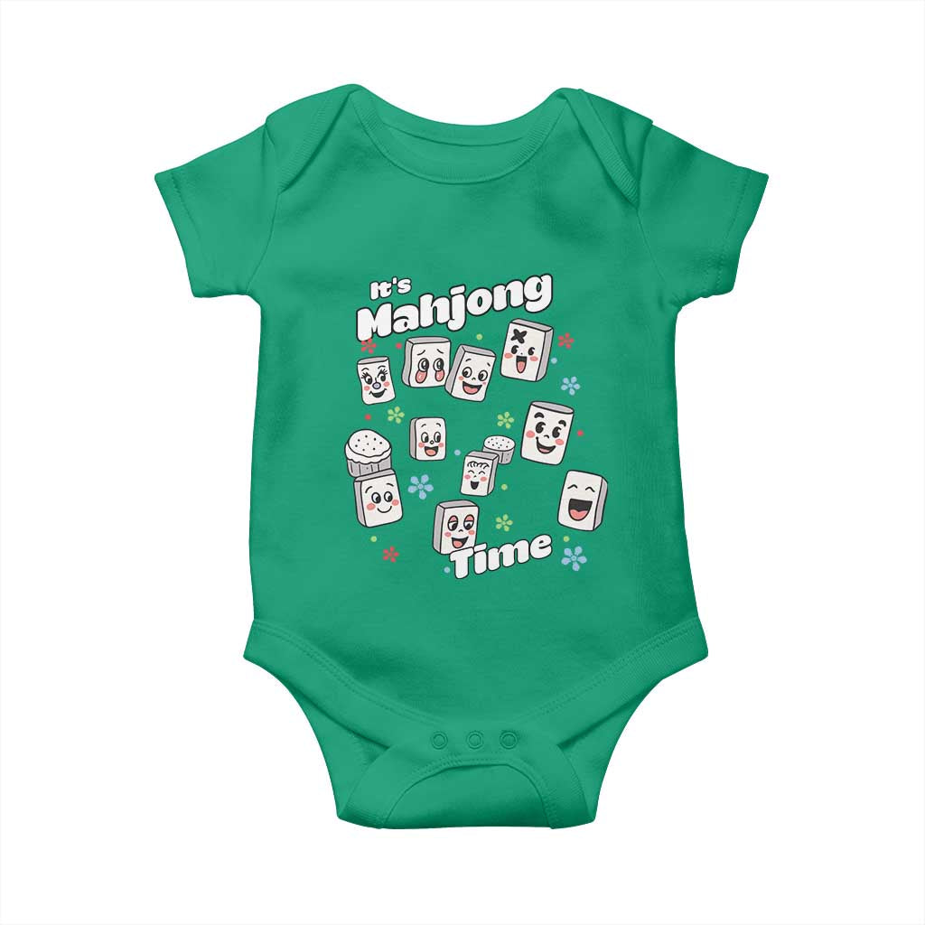 It Is Mahjong Time Baby Onesie Mahjong Lover Gift - Wonder Print Shop