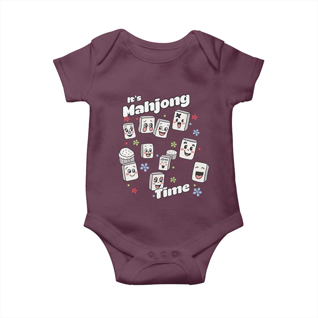It Is Mahjong Time Baby Onesie Mahjong Lover Gift - Wonder Print Shop