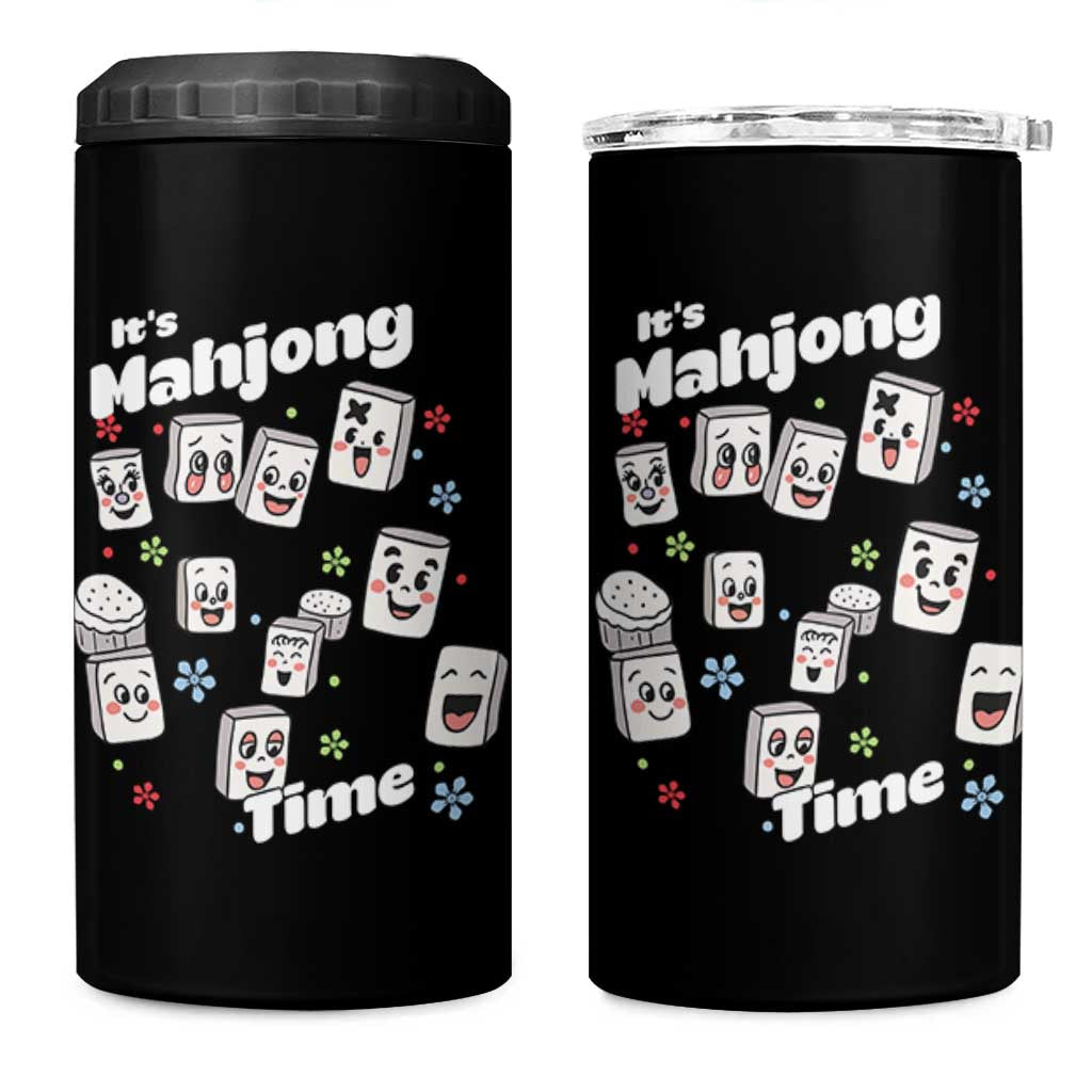 It Is Mahjong Time 4 in 1 Can Cooler Tumbler Mahjong Lover Gift