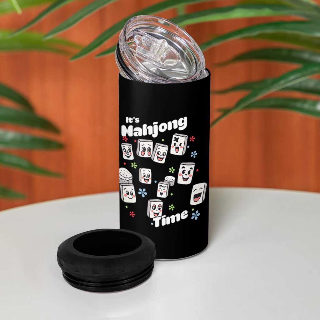 It Is Mahjong Time 4 in 1 Can Cooler Tumbler Mahjong Lover Gift