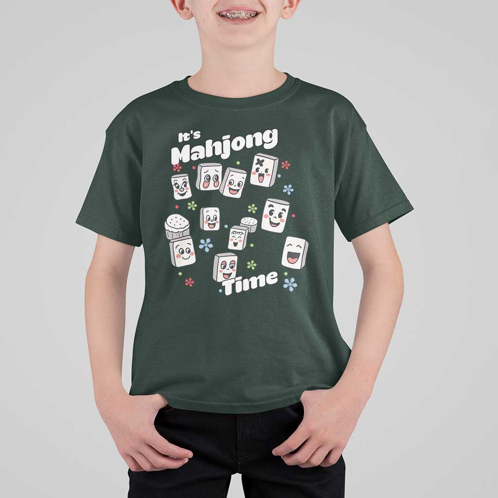 It Is Mahjong Time T Shirt For Kid Mahjong Lover Gift - Wonder Print Shop