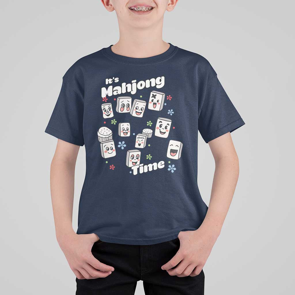 It Is Mahjong Time T Shirt For Kid Mahjong Lover Gift - Wonder Print Shop