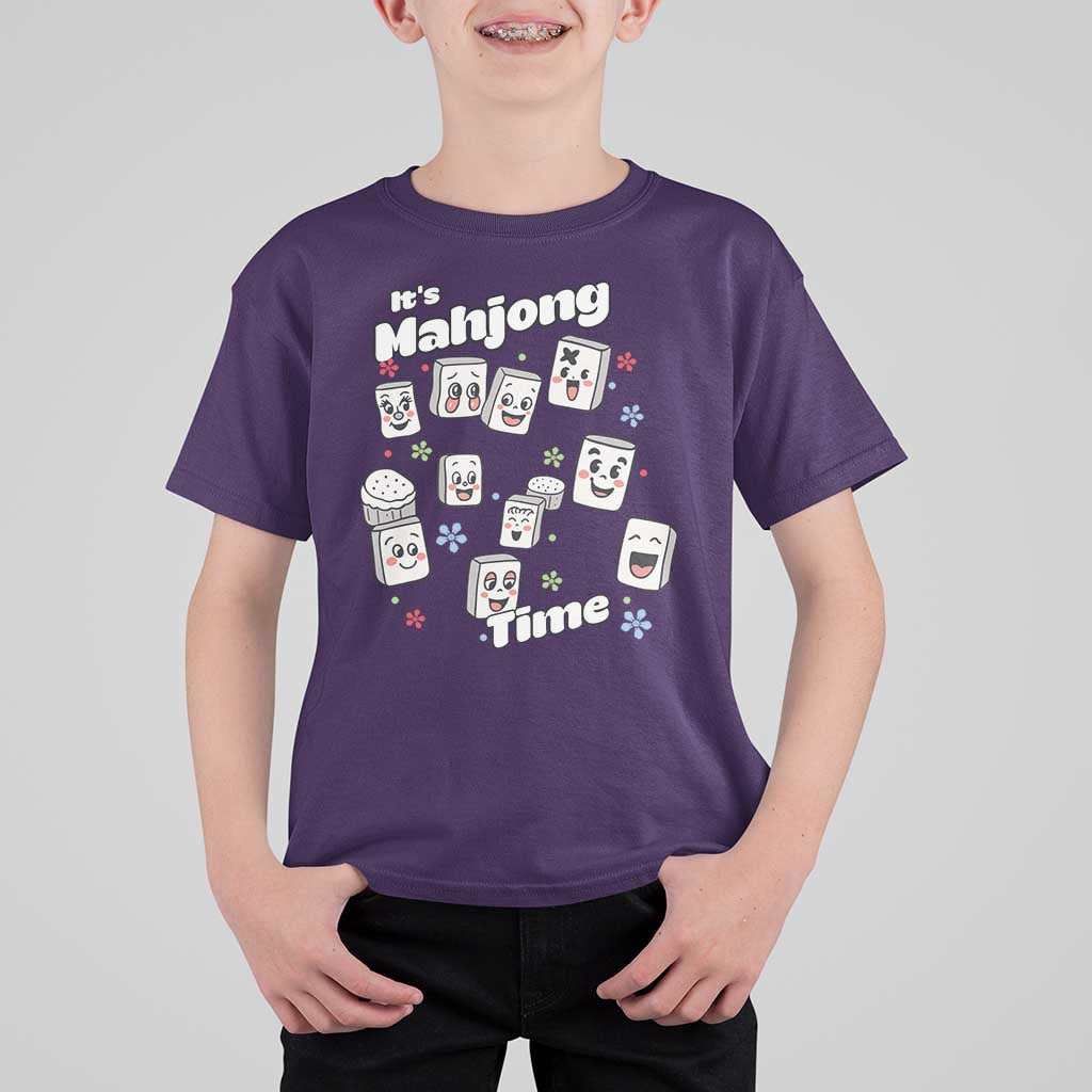 It Is Mahjong Time T Shirt For Kid Mahjong Lover Gift - Wonder Print Shop