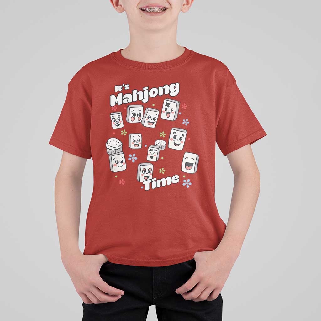 It Is Mahjong Time T Shirt For Kid Mahjong Lover Gift - Wonder Print Shop