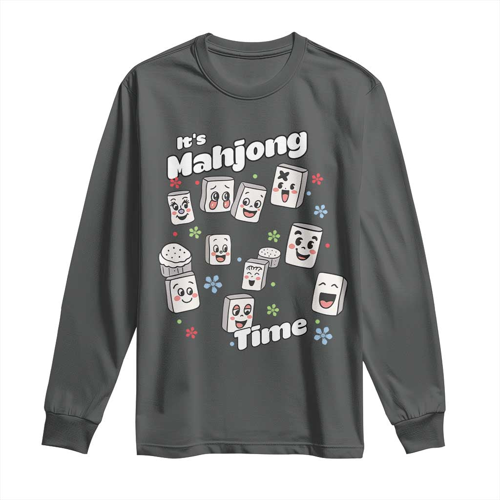 It Is Mahjong Time Long Sleeve Shirt Mahjong Lover Gift - Wonder Print Shop