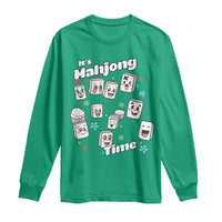 It Is Mahjong Time Long Sleeve Shirt Mahjong Lover Gift - Wonder Print Shop