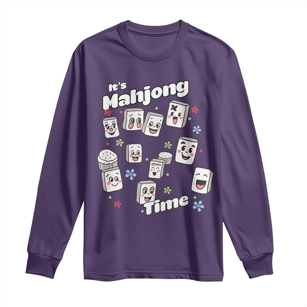 It Is Mahjong Time Long Sleeve Shirt Mahjong Lover Gift - Wonder Print Shop
