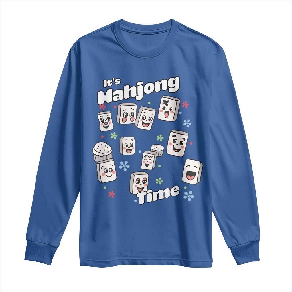 It Is Mahjong Time Long Sleeve Shirt Mahjong Lover Gift - Wonder Print Shop