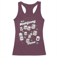It Is Mahjong Time Racerback Tank Top Mahjong Lover Gift - Wonder Print Shop