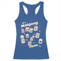 It Is Mahjong Time Racerback Tank Top Mahjong Lover Gift - Wonder Print Shop