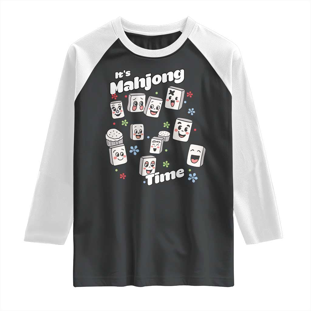 It Is Mahjong Time Raglan Shirt Mahjong Lover Gift - Wonder Print Shop