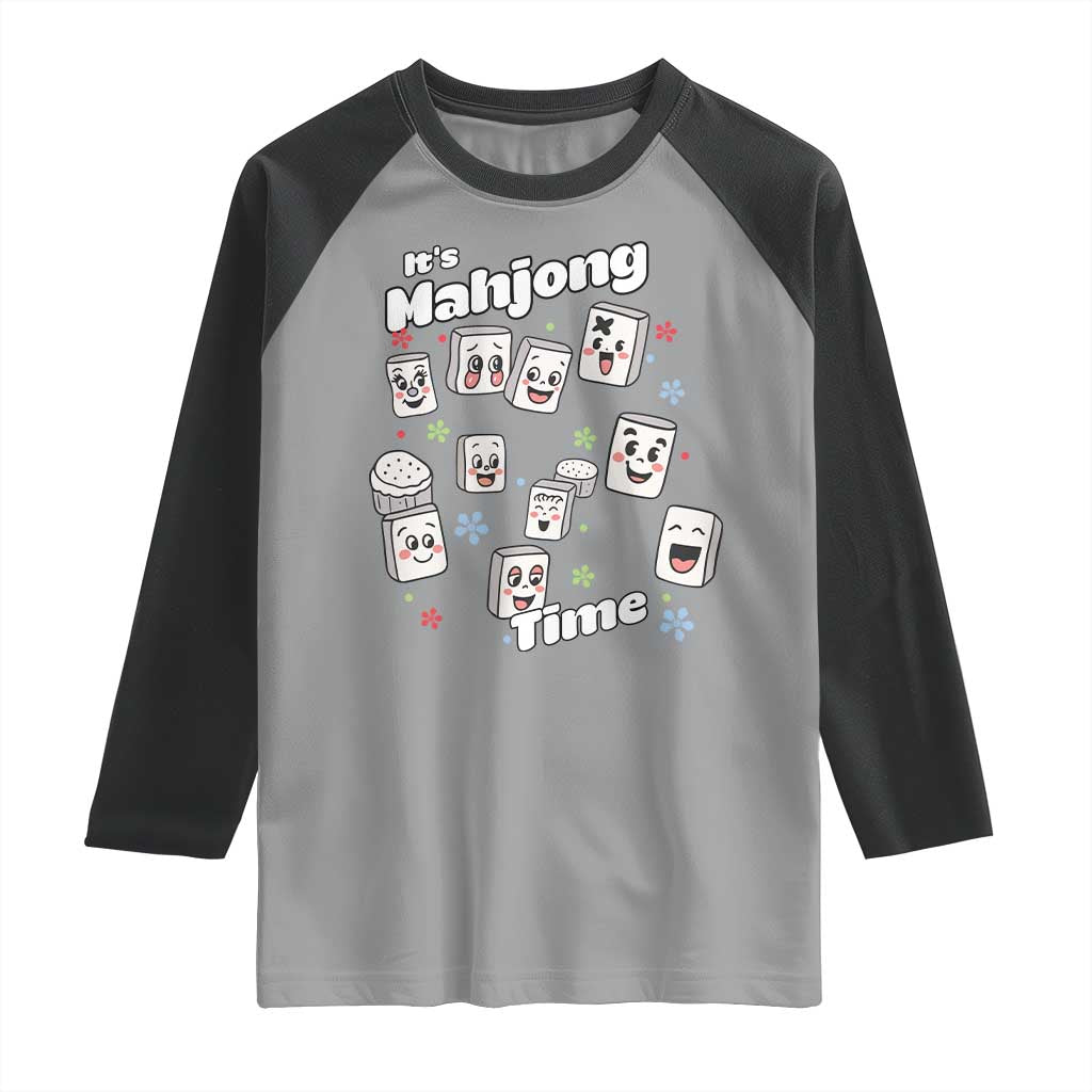 It Is Mahjong Time Raglan Shirt Mahjong Lover Gift - Wonder Print Shop