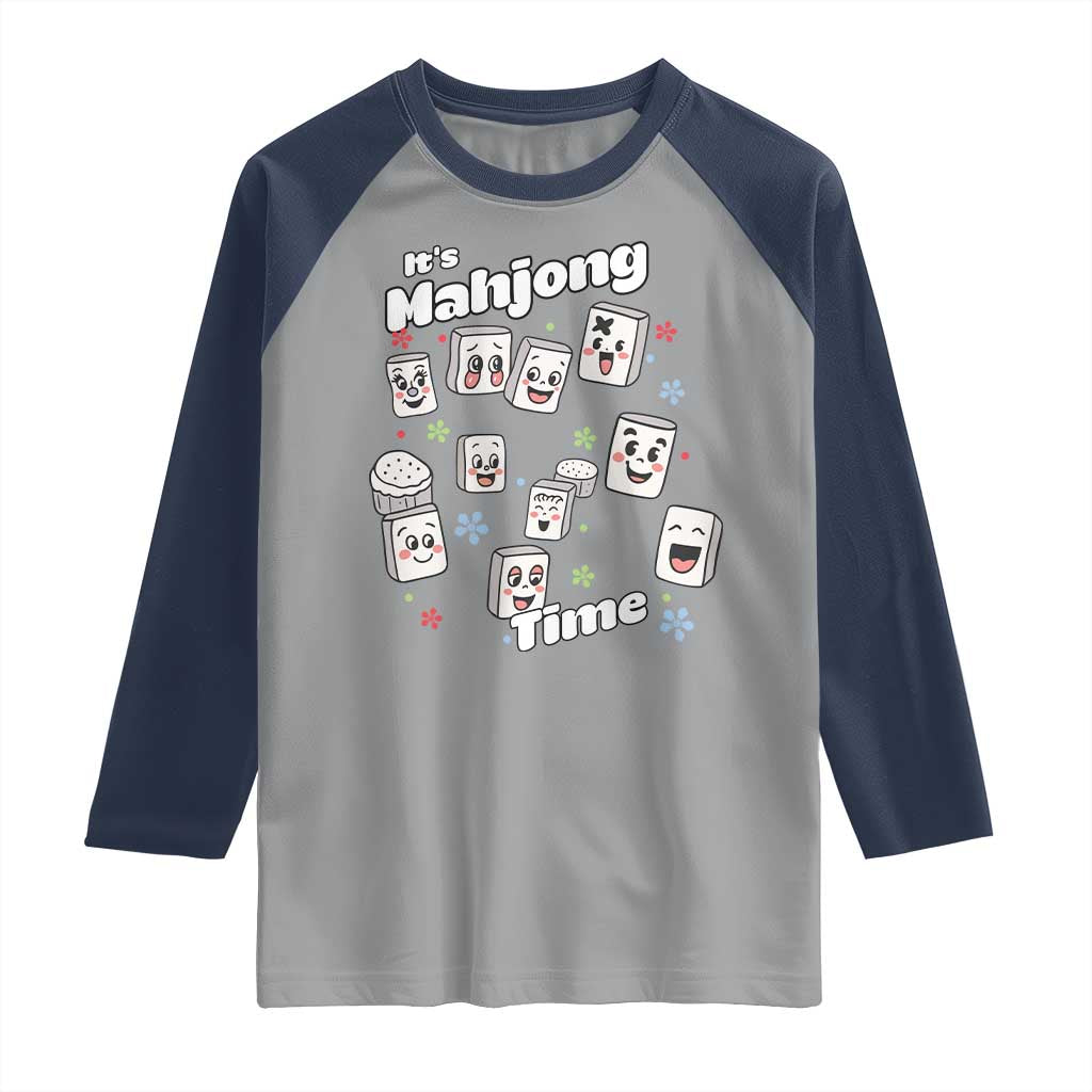 It Is Mahjong Time Raglan Shirt Mahjong Lover Gift - Wonder Print Shop