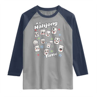 It Is Mahjong Time Raglan Shirt Mahjong Lover Gift - Wonder Print Shop