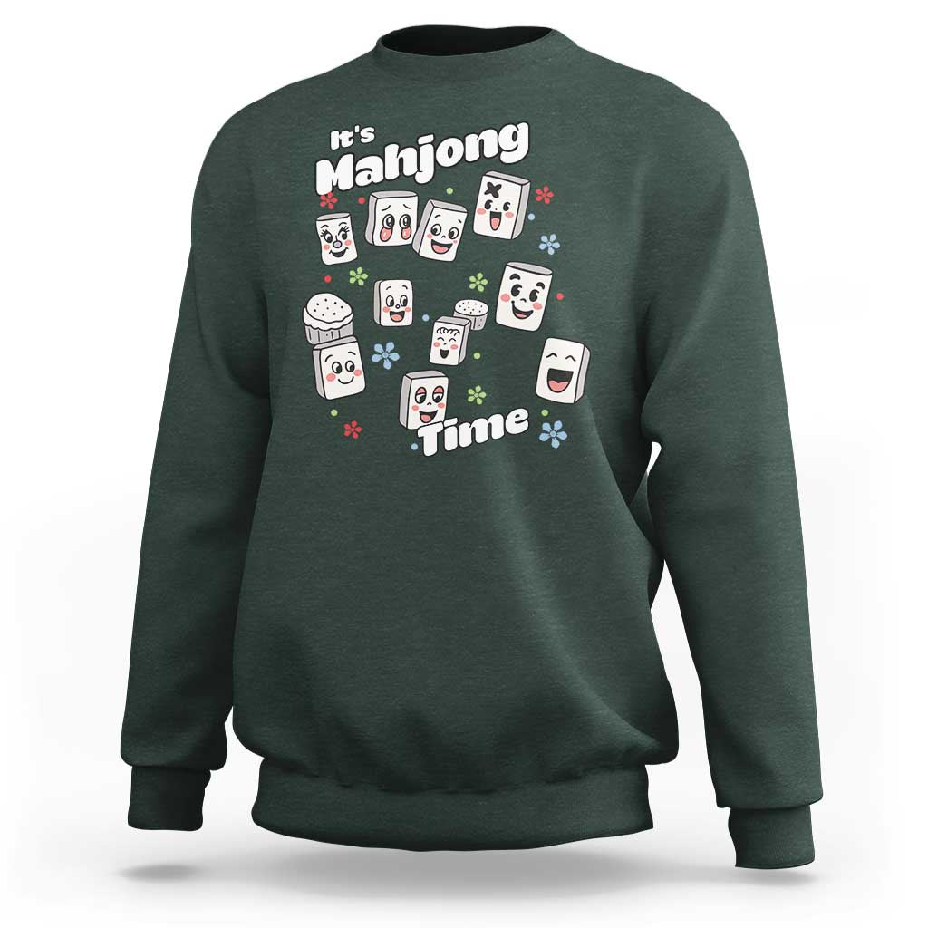 It Is Mahjong Time Sweatshirt Mahjong Lover Gift - Wonder Print Shop
