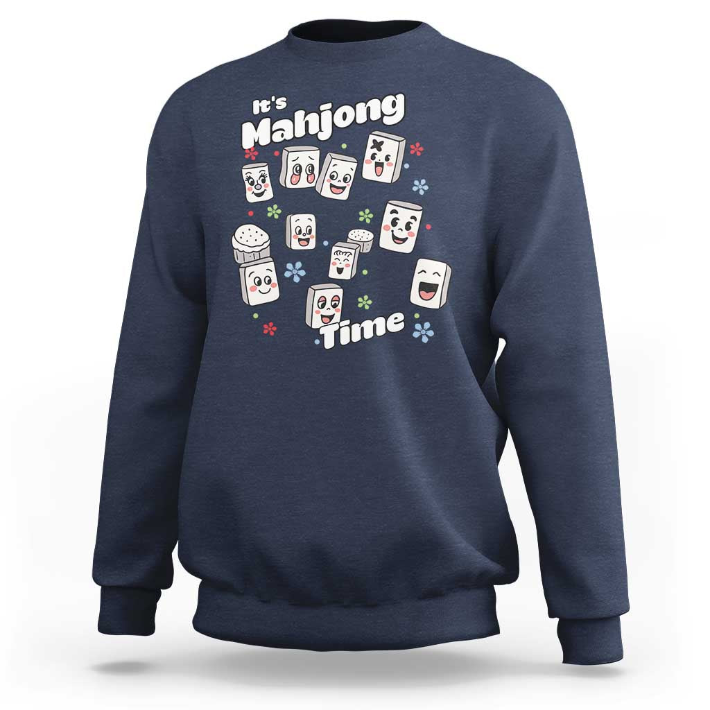 It Is Mahjong Time Sweatshirt Mahjong Lover Gift - Wonder Print Shop