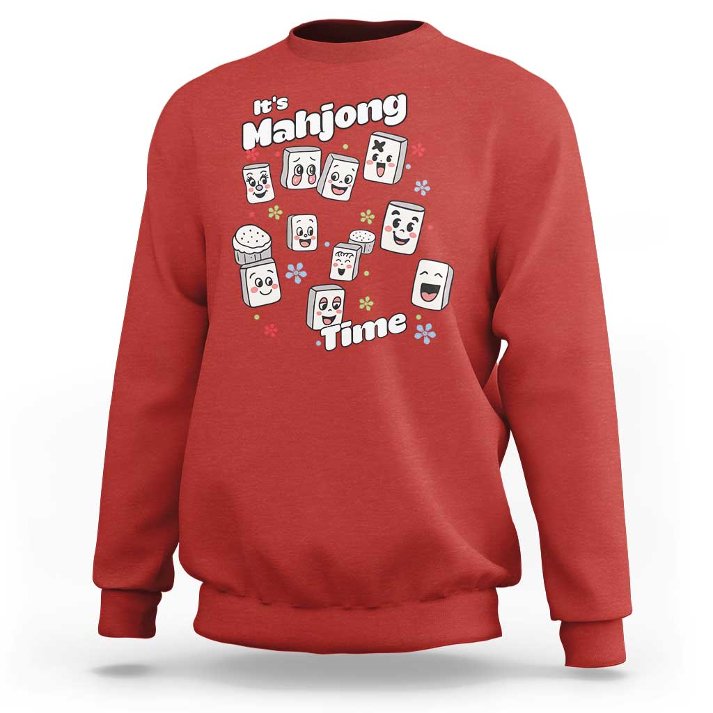 It Is Mahjong Time Sweatshirt Mahjong Lover Gift - Wonder Print Shop
