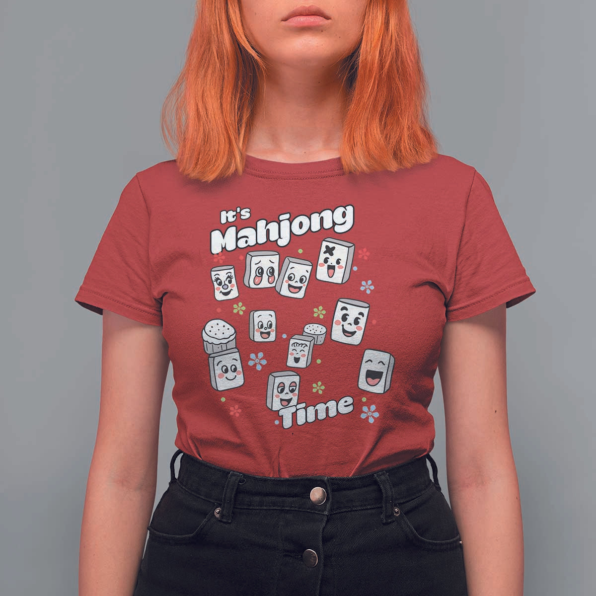 It Is Mahjong Time T Shirt For Women Mahjong Lover Gift - Wonder Print Shop