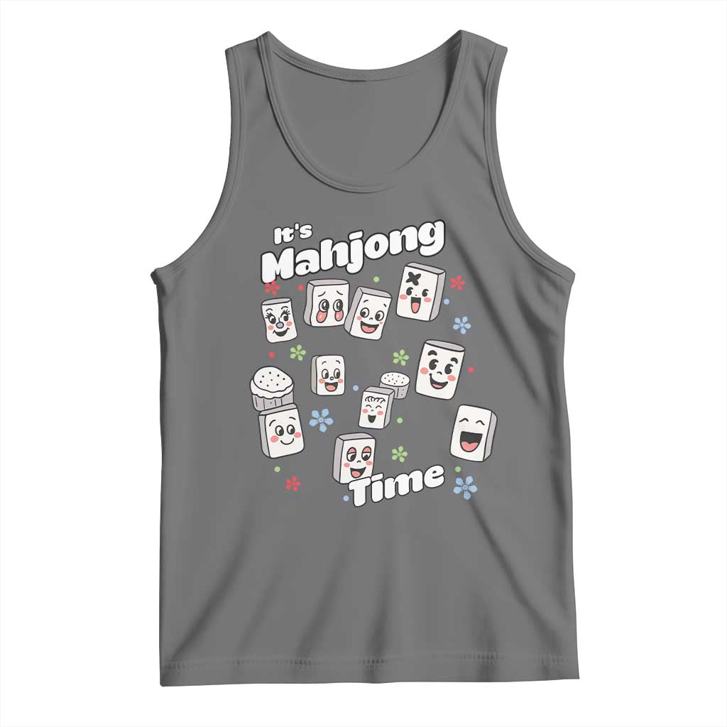 It Is Mahjong Time Tank Top Mahjong Lover Gift - Wonder Print Shop