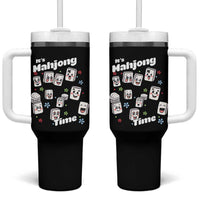 It Is Mahjong Time Tumbler With Handle Mahjong Lover Gift