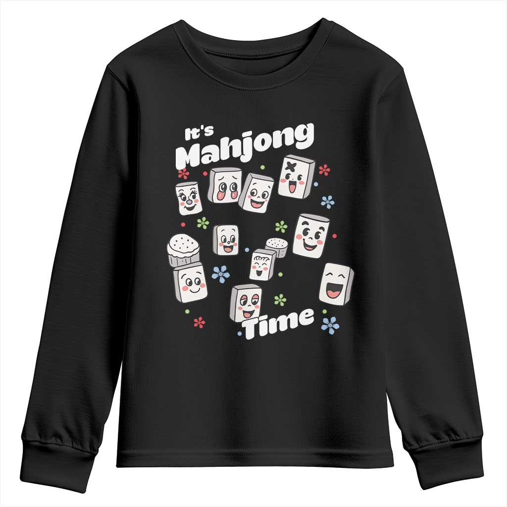 It Is Mahjong Time Youth Sweatshirt Mahjong Lover Gift - Wonder Print Shop