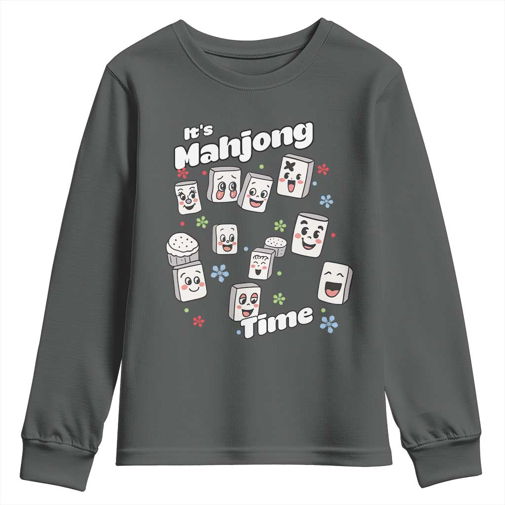 It Is Mahjong Time Youth Sweatshirt Mahjong Lover Gift - Wonder Print Shop