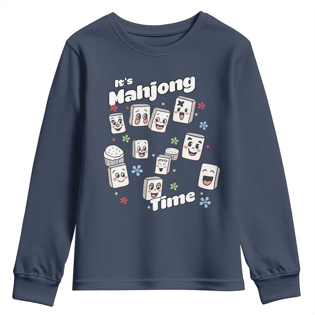 It Is Mahjong Time Youth Sweatshirt Mahjong Lover Gift - Wonder Print Shop