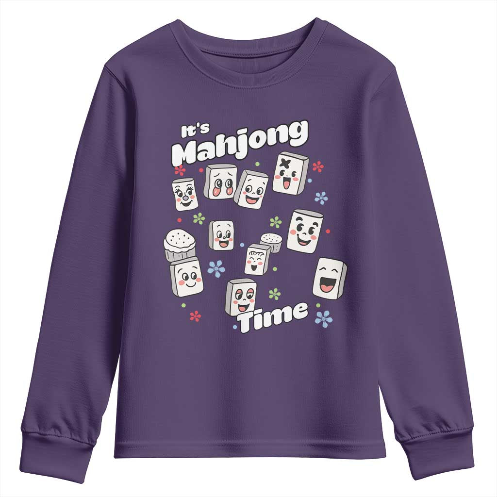 It Is Mahjong Time Youth Sweatshirt Mahjong Lover Gift - Wonder Print Shop