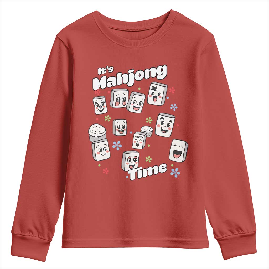 It Is Mahjong Time Youth Sweatshirt Mahjong Lover Gift - Wonder Print Shop
