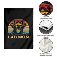 Lab Mom Garden Flag Retro Sunset Dog Mom Gift - Wonder Print Shop
