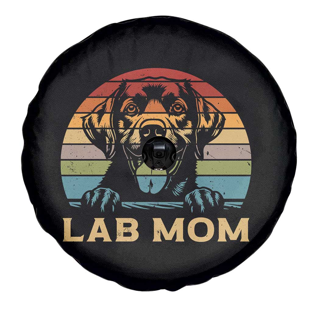 Lab Mom Spare Tire Cover Retro Sunset Dog Mom Gift - Wonder Print Shop