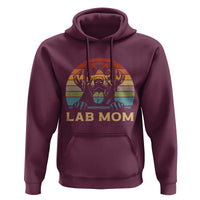 Lab Mom Hoodie Retro Sunset Dog Mom Gift - Wonder Print Shop