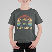 Lab Mom T Shirt For Kid Retro Sunset Dog Mom Gift - Wonder Print Shop