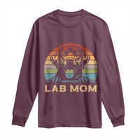 Lab Mom Long Sleeve Shirt Retro Sunset Dog Mom Gift - Wonder Print Shop