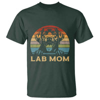 Lab Mom T Shirt Retro Sunset Dog Mom Gift - Wonder Print Shop