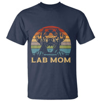 Lab Mom T Shirt Retro Sunset Dog Mom Gift - Wonder Print Shop