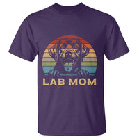 Lab Mom T Shirt Retro Sunset Dog Mom Gift - Wonder Print Shop