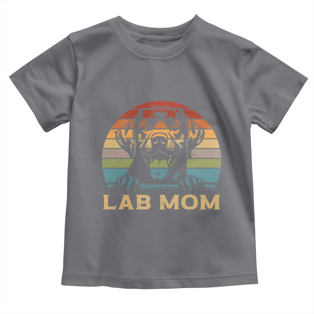 Lab Mom Toddler T Shirt Retro Sunset Dog Mom Gift - Wonder Print Shop