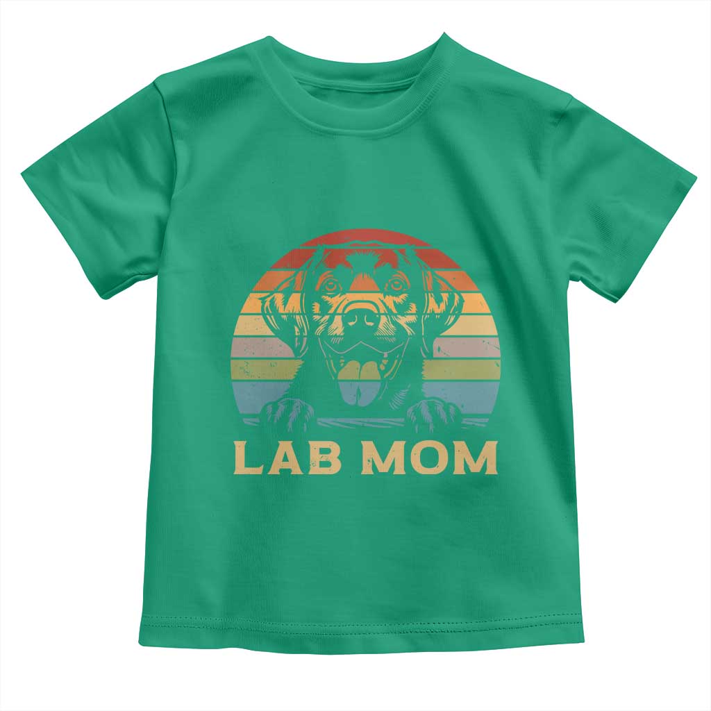 Lab Mom Toddler T Shirt Retro Sunset Dog Mom Gift - Wonder Print Shop