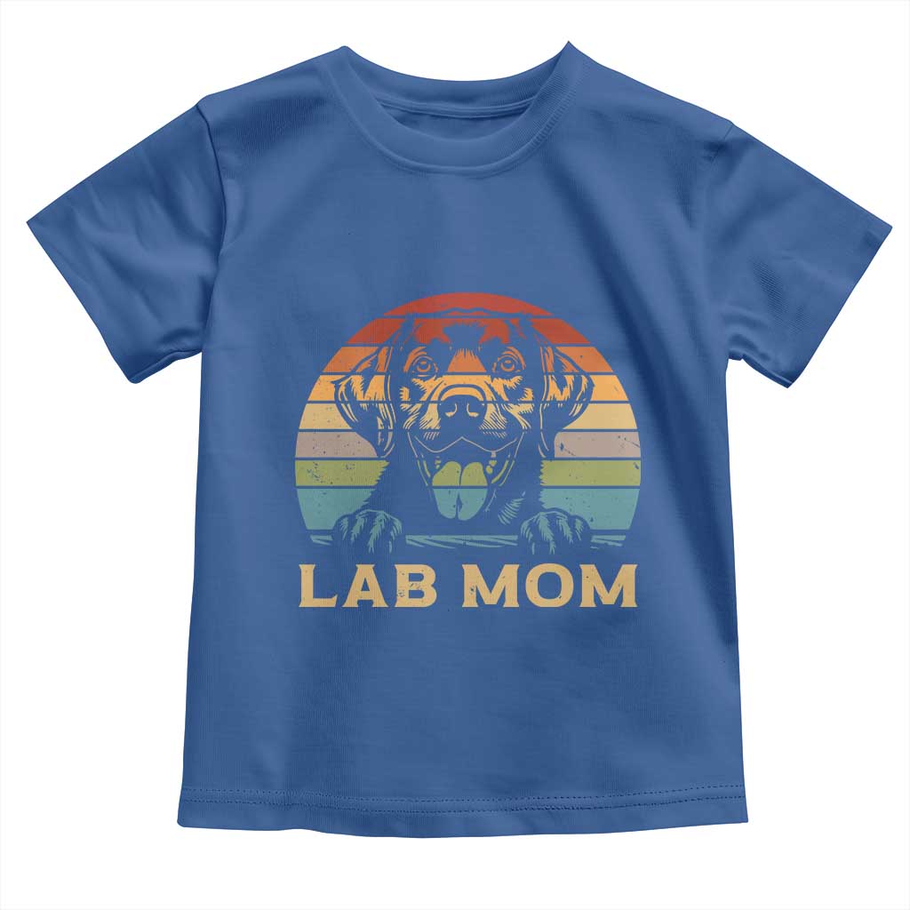 Lab Mom Toddler T Shirt Retro Sunset Dog Mom Gift - Wonder Print Shop