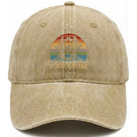 Lab Mom Washed Cotton Baseball Cap Retro Sunset Dog Mom Gift